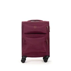 Cloe Carry-On 20 Inch Luggage With 360º-spinner Wheels In Burgundy Red Color