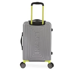 Hurley Suki Hardside Spinner Carry On Luggage 21", Light Grey/Neon -Travelpro Shop 31BfQKZXs0S