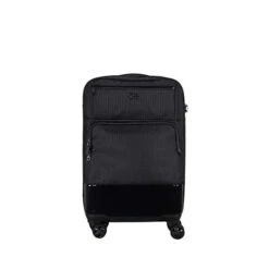 Cloe Carry-On 20 Inch Hybrid Luggage With 360º-spinner Wheels In Black Color