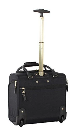 Steve Madden Designer 15 Inch Carry On Suitcase- Small Weekender Overnight Business Travel Luggage- Lightweight 2- Rolling Spinner Wheels Under Seat Bag For Women (Peek-A-Boo Black) 7 Steve Madden Designer 15 Inch Carry On Suitcase- Small Weekender Overnight Business Travel Luggage- Lightweight 2- Rolling Spinner Wheels Under Seat Bag For Women (Peek-A-Boo Black) -Travelpro Shop 31O9ESNI53L