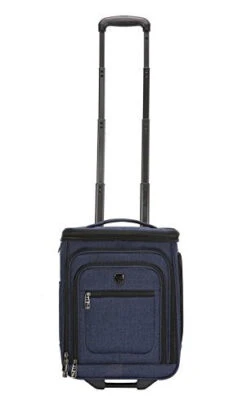Travelers Club Top Expandable +50% Capacity Luggage With USB Port, Navy Blue, 17" Underseat Carry-On -Travelpro Shop 31Rrn20uizL