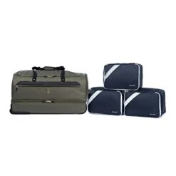 Travelpro Roadtrip 30" Drop-Bottom Rolling Duffel With 3 Large Packing Cubes Included, Olive -Travelpro Shop 31T4iaXiGdL