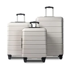 Luggage Sets Suitcase Lightweight TSA Lock Spinner White