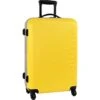 Nautica Hardside Carry On Luggage - 20 Inch Spinner Wheels Suitcase Lightweight Rolling Travel Bag For Under Seat, Yellow/Silver