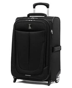 Travelpro Skypro Lightweight Airline Size Carry On Luggage Trolley Suitcase (Midnight Black, 22" Expandable Rollaboard)