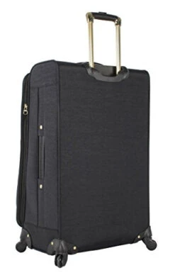 Steve Madden Designer Luggage Collection- 3 Piece Softside Expandable Lightweight Spinner Suitcases- Travel Set Includes Under Seat Bag, 20-Inch Carry On & 28-Inch Checked Suitcase (Peek-A-Boo Black) 12 Steve Madden Designer Luggage Collection- 3 Piece Softside Expandable Lightweight Spinner Suitcases- Travel Set Includes Under Seat Bag, 20-Inch Carry On & 28-Inch Checked Suitcase (Peek-A-Boo Black) -Travelpro Shop 31gpujv1QbL