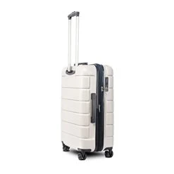 LIZHOUMIL Luggage Sets Suitcase Lightweight TSA Lock Spinner 20In24In28In White ABS -Travelpro Shop 31gw9I4K5sS