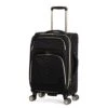 Kenneth Cole Reaction Women's Chelsea Luggage Chevron Softside 8-Wheel Spinner Expandable Suitcase Collection, Black, 20-Inch Carry On