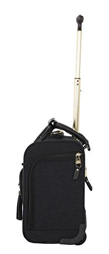Steve Madden Designer 15 Inch Carry On Suitcase- Small Weekender Overnight Business Travel Luggage- Lightweight 2- Rolling Spinner Wheels Under Seat Bag For Women (Peek-A-Boo Black) 4 Steve Madden Designer 15 Inch Carry On Suitcase- Small Weekender Overnight Business Travel Luggage- Lightweight 2- Rolling Spinner Wheels Under Seat Bag For Women (Peek-A-Boo Black) - Image 4