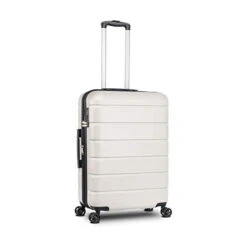LIZHOUMIL Luggage Sets Suitcase Lightweight TSA Lock Spinner 20In24In28In White ABS -Travelpro Shop 31jWQwpMj7L
