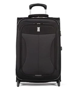 Travelpro Skypro Lightweight Airline Size Carry On Luggage Trolley Suitcase (Midnight Black, 22" Expandable Rollaboard) -Travelpro Shop 31rg Vme7DL