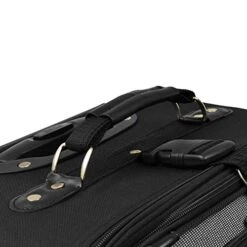 U.S. Traveler New Yorker Lightweight Softside Expandable Travel Rolling Luggage Set, Black/Grey, 4-Piece (15/21/25/29) -Travelpro Shop 41 cZm0SWiL
