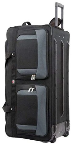 Amaro 36in Rolling Duffel Bag With Wheels | Travel Duffle Luggage Bag | Lightweight Rolling Bag L | Retractable Pull Handle (Black) -Travelpro Shop 413HLG5Qg7L