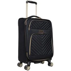 Kenneth Cole Reaction Women's Chelsea Luggage Chevron Softside 8-Wheel Spinner Expandable Suitcase Collection, Black, 2pc Bundle (Carry On+Backpack) 20 Kenneth Cole Reaction Women's Chelsea Luggage Chevron Softside 8-Wheel Spinner Expandable Suitcase Collection, Black, 2pc Bundle (Carry On+Backpack) -Travelpro Shop 414bQFqlwSL