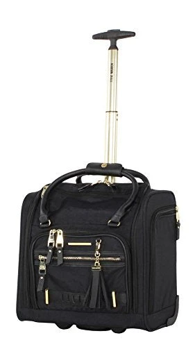 Steve Madden Designer Luggage Collection- 3 Piece Softside Expandable Lightweight Spinner Suitcases- Travel Set Includes Under Seat Bag, 20-Inch Carry On & 28-Inch Checked Suitcase (Peek-A-Boo Black) 3 Steve Madden Designer Luggage Collection- 3 Piece Softside Expandable Lightweight Spinner Suitcases- Travel Set Includes Under Seat Bag, 20-Inch Carry On & 28-Inch Checked Suitcase (Peek-A-Boo Black) - Image 3