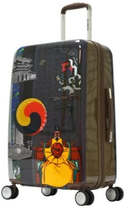 Olympia Luggage King Sejong Art Series 25 Inch Mid-size Rolling Case, Khaki, One Size