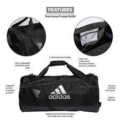 Adidas Unisex Team Issue II Large Duffel Bag, Black, ONE SIZE -Travelpro Shop 416aD8teAWL