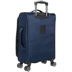 Kenneth Cole Reaction Rugged Roamer Luggage Collection Lightweight Softside Expandable 8-Wheel Spinner Travel Suitcase Bag, Navy, 20-inch Carry-On -Travelpro Shop 416vtBdiBZL