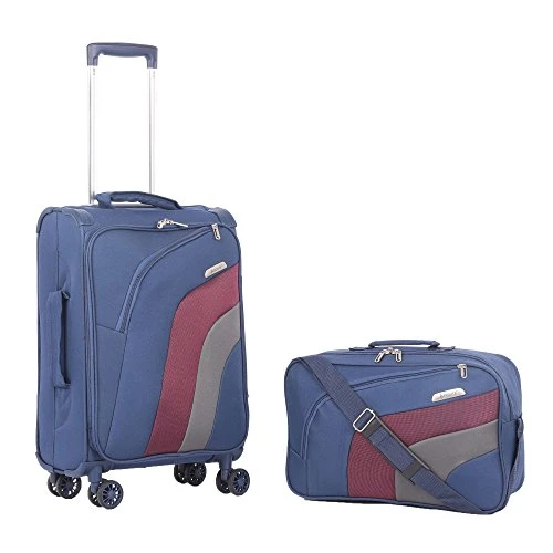 Aerolite 21" Carry On Ultra Lightweight Spinner Suitcase & Flight Bag Under Seat Shoulder Bag Set (Navy) 3 Aerolite 21" Carry On Ultra Lightweight Spinner Suitcase & Flight Bag Under Seat Shoulder Bag Set (Navy) - Image 3
