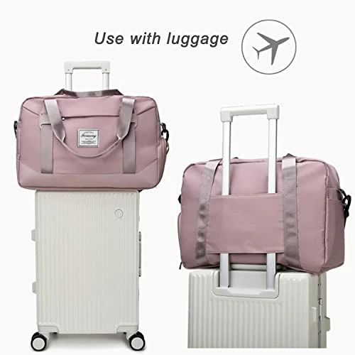 FOAN & MABLE Womens Travel Bags, Weekender Carry On For Women, Sports Gym Bag, Workout Duffel Bag, Overnight Shoulder Bag Fit 15.6 Inch Laptop Pink Large 6 FOAN & MABLE Womens Travel Bags, Weekender Carry On For Women, Sports Gym Bag, Workout Duffel Bag, Overnight Shoulder Bag Fit 15.6 Inch Laptop Pink Large - Image 6