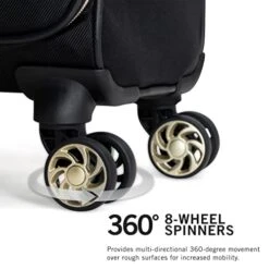 Kenneth Cole Reaction Women's Chelsea Luggage Chevron Softside 8-Wheel Spinner Expandable Suitcase Collection, Black, 20-Inch Carry On -Travelpro Shop 418A2RsgzeL c156f123 5a6d 4cf6 b586 a891f085f202