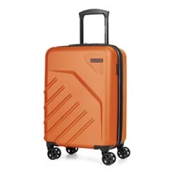 Bugatti Swiss Mobility - LGA Collection - 3 Piece Luggage Set, Lightweight And Resistant Hardside Equipped With Double 360 Degree Spinner Wheels - Made Of ABS Material - Orange -Travelpro Shop 418c8vmFVlL