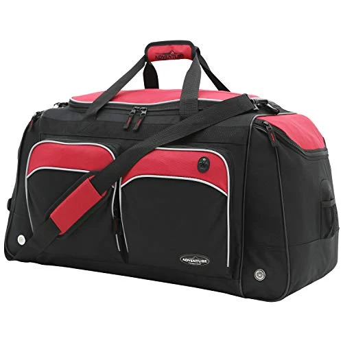 Travelers Club Adventure Travel Duffel Bag, Red, 28 Inch 3 Travelers Club Adventure Travel Duffel Bag, Red, 28 Inch - Image 3