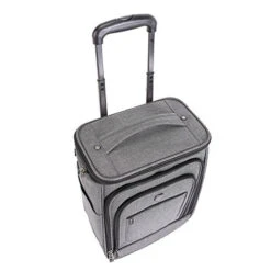 Travelers Club Luggage 16" Top Expandable Rolling Underseater W/USB Port, Dark Gray Suitcase, -Travelpro Shop 41AtraYkWFL