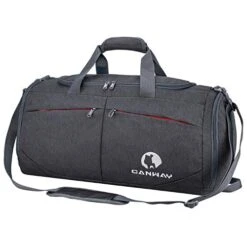 Canway Sports Gym Bag, Travel Duffel Bag With Wet Pocket & Shoes Compartment for Men Women, 45L, Lightweight