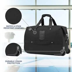 Travelpro Luggage Maxlite 5 20" Lightweight Carry-on Rolling Duffel Suitcase, Black, One Size -Travelpro Shop 41COfb6EuvL 466ab923 9469 4b9c 9dde 0703123afac5