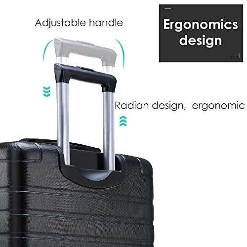 Hardshell Luggage Sets 3 PCS Spinner Suitcase With Tsa Lock Lightweight Black 4 Hardshell Luggage Sets 3 PCS Spinner Suitcase With Tsa Lock Lightweight Black - Image 4