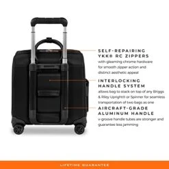 Briggs & Riley Rhapsody Softside Underseat Carry On Cabin Spinner, Black, Wide 16-Inch -Travelpro Shop 41DoPvO9oUL