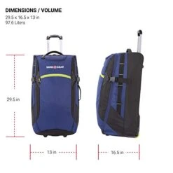 SwissGear Extra Large Lightweight Rolling Duffel, Blue/Green -Travelpro Shop 41G5UACiG L