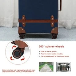 NZBZ Vintage Luggage Sets With Spinner Wheels Carry On Suitcase Tsa Lock Luggage 3 Pieces (Navy Blue, 14inch & 20inch & 28inch) -Travelpro Shop 41GT E3kWgS