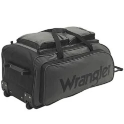 Wrangler Wesley Rolling Duffel Bag, Charcoal Grey, Large 30-Inch -Travelpro Shop 41H372XL6VL