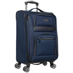 Kenneth Cole Reaction Rugged Roamer Luggage Collection Lightweight Softside Expandable 8-Wheel Spinner Travel Suitcase Bag, Navy, 2-Piece (20" Carry-On / 28" Check Size) -Travelpro Shop 41H8YyBOUJL