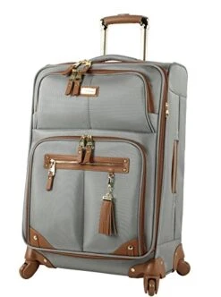 Steve Madden Designer Luggage Collection- 3 Piece Softside Expandable Lightweight Spinner Suitcases- Travel Set Includes Under Seat Bag, 20-Inch Carry On & 28-Inch Checked Suitcase (Harlo Gray) 11 Steve Madden Designer Luggage Collection- 3 Piece Softside Expandable Lightweight Spinner Suitcases- Travel Set Includes Under Seat Bag, 20-Inch Carry On & 28-Inch Checked Suitcase (Harlo Gray) -Travelpro Shop 41IUMmKe7iL