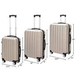 Luggage Set 20" 24" 28" 3 Piece Hardside Suitcase With Spinner Wheel TSA Lock Lightweight Carry On 13 Luggage Set 20" 24" 28" 3 Piece Hardside Suitcase With Spinner Wheel TSA Lock Lightweight Carry On -Travelpro Shop 41IljTFF94L