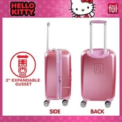 Ful Hello Kitty 21 Inch Rolling Luggage, Hardshell Carry On Suitcase With Wheels, Pink (HKFL0002AZ-650) -Travelpro Shop 41IrJ PLsnL