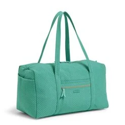 Vera Bradley Women's Duffle Microfiber Large Duffel Travel Bag, Peacock Blue, One Size -Travelpro Shop 41J8yx5UaIL