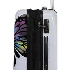 World Traveler Black And White Butterfly 2-Piece Carry-on Spinner Luggage Set -Travelpro Shop 41JBnysGONL