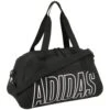 Adidas Graphic Duffel Bag, Black/White, One Size
