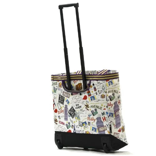 Olympia Luggage Cosmopolitan Rolling Shopper Tote, City, One Size 2 Olympia Luggage Cosmopolitan Rolling Shopper Tote, City, One Size - Image 2