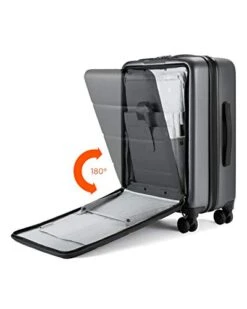 NINETYGO Carry On Luggage 22x14x9 With Spinner Wheels, Hardside Carry On Suitcase With Front Pocket Lock Cover, Super Convenient & Lightweight For Business Travel (20") -Travelpro Shop 41K28mB1iAL