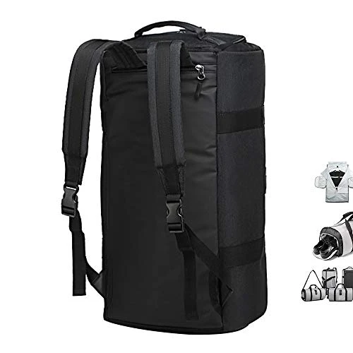 OZUKO Gym Bag Backpack, 4 In 1 Carry-on Garment Bag Large Duffel Bag Suit Travel Bag Weekend Bag Flight Bag Overnight Bag With Shoes Compartment… (Black) 1 OZUKO Gym Bag Backpack, 4 In 1 Carry-on Garment Bag Large Duffel Bag Suit Travel Bag Weekend Bag Flight Bag Overnight Bag With Shoes Compartment… (Black)
