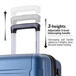 Expandable ABS Durable Suitcase 3 Piece Luggage Sets Lightweight With Double Wheels TSA Lock Spinner, Unisex Adults Teens Home Outddor Carry On Luggage (Blue 20/24/28 Inch) 10 Expandable ABS Durable Suitcase 3 Piece Luggage Sets Lightweight With Double Wheels TSA Lock Spinner, Unisex Adults Teens Home Outddor Carry On Luggage (Blue 20/24/28 Inch) -Travelpro Shop 41N2Dbx5X S