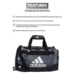 Adidas Defender 4 Small Duffel Bag, Team Onix Grey -Travelpro Shop 41OHF3WrB9L