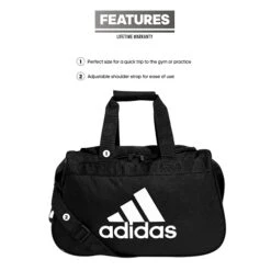 Adidas Unisex Diablo Small Duffel Bag, Black, Small -Travelpro Shop 41OssEQplWS