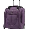 Travelpro Skypro Lightweight Airline Size Carry On Luggage Trolley Suitcase (Orchid Purple, 2-Wheel Underseat Bag)