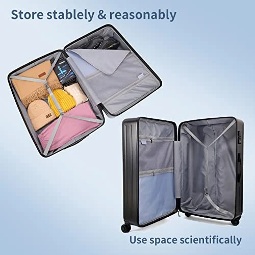 TydeCkare 20 Inch Carrry On Luggage With Front Zipper Pocket, 45L, Lightweight ABS+PC Hardshell Suitcase With TSA Lock & Spinner Silent Wheels, Convenient For Business Trips, Black 8 TydeCkare 20 Inch Carrry On Luggage With Front Zipper Pocket, 45L, Lightweight ABS+PC Hardshell Suitcase With TSA Lock & Spinner Silent Wheels, Convenient For Business Trips, Black - Image 8